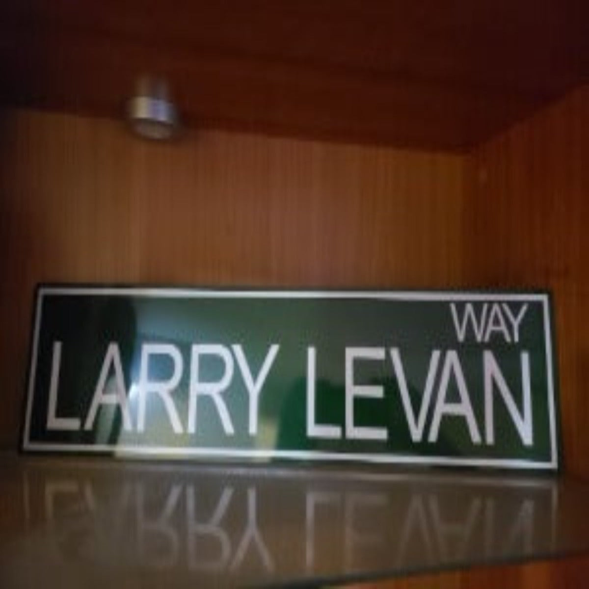 Giving the people what they need! Larry Levan Way street sign