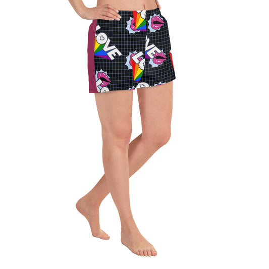 Women’s Love Pride Athletic Shorts