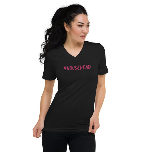 Hashtag Househead Unisex Short Sleeve V-Neck T-Shirt