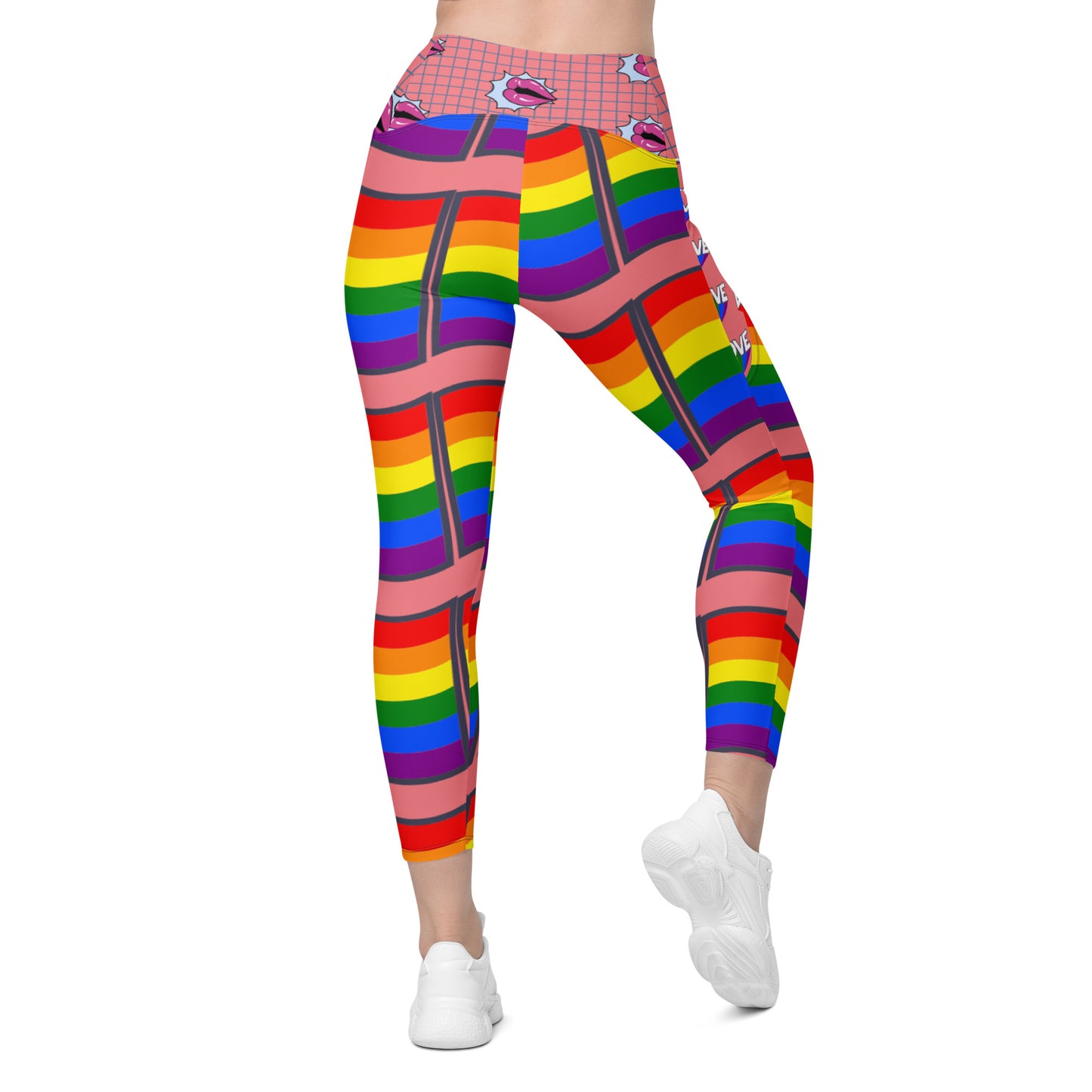 LOVE PRIDE Crossover leggings with pockets sizes 2SX-3XL