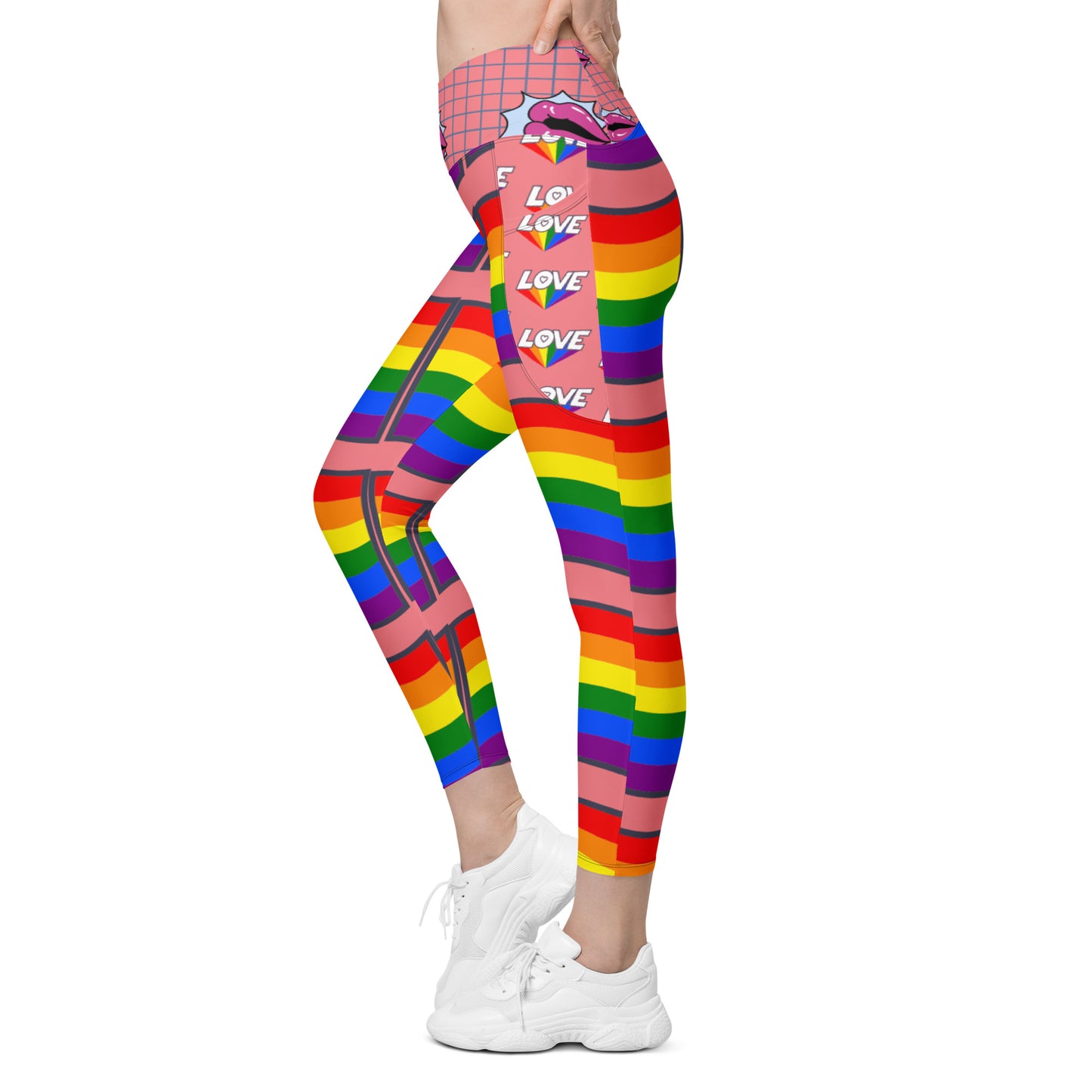 LOVE PRIDE Crossover leggings with pockets sizes 2SX-3XL