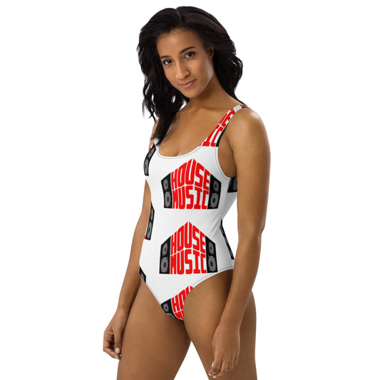 House Music One-Piece Swimsuit sizes XS-3XL
